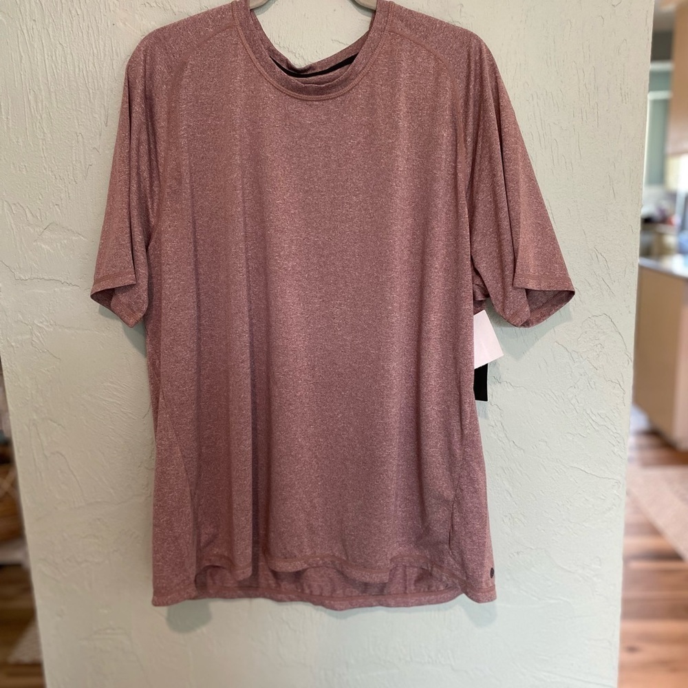 Zella purple taupe melange short sleeve Active top pull on top size 2XL - Picture 3 of 8
